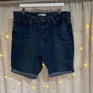 Signature by Levi Strauss Women's Dark Blue Denim Shorts
